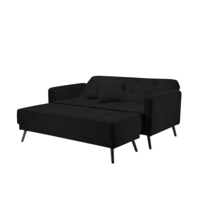 Muebles Concepto G Sofá Cama Beryl Color Tapizado Negro Tipo de Tela